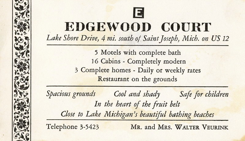 Edgewood Court Motel - Print Ad